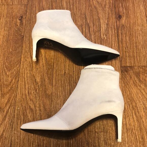 Rag & Bone Beha White Suede Leather Stiletto Ankle Boot Size 8.5 (38.5) - Picture 7 of 16